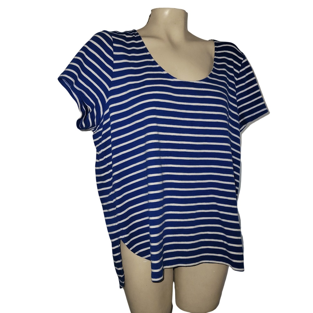 Tommy Bahama Womens XL Blue White Striped Tunic Tee Shirt Top
Nautical beach